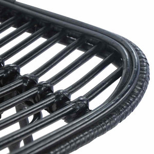 vidaXL Bar Stools 2 pcs Black Rattan