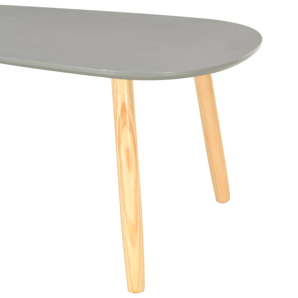 vidaXL Coffee Tables 2 pcs Grey Solid Pine Wood