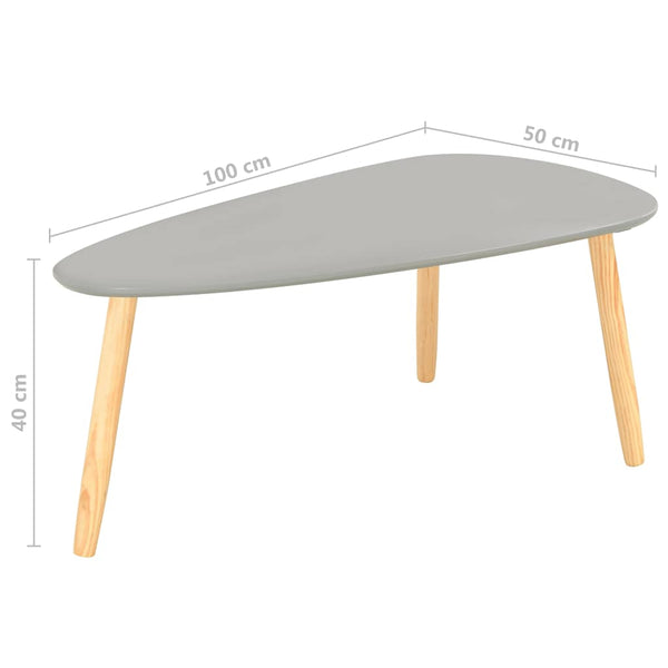 vidaXL Coffee Tables 2 pcs Grey Solid Pine Wood