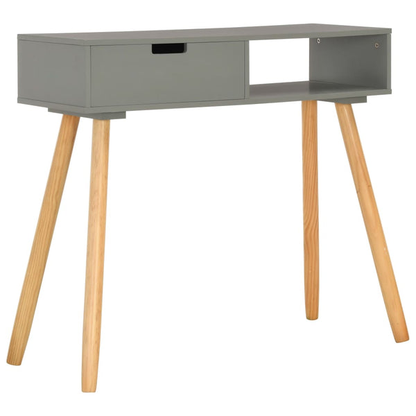 vidaXL Console Table Grey 80x30x72 cm Solid Pine Wood