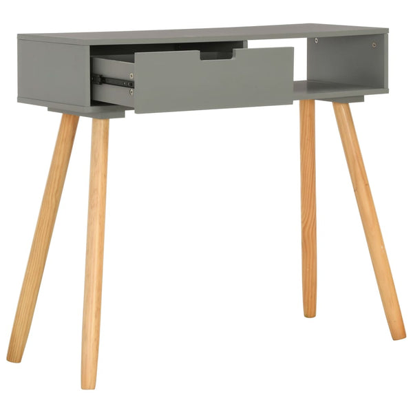 vidaXL Console Table Grey 80x30x72 cm Solid Pine Wood