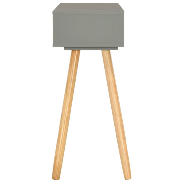 vidaXL Console Table Grey 80x30x72 cm Solid Pine Wood