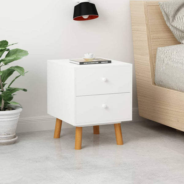 vidaXL Nightstands 2 pcs. White 40 x 30 x 50 cm Solid Pine Wood