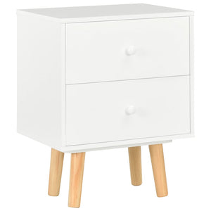 vidaXL Nightstands 2 pcs. White 40 x 30 x 50 cm Solid Pine Wood