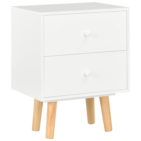 vidaXL Nightstands 2 pcs. White 40 x 30 x 50 cm Solid Pine Wood
