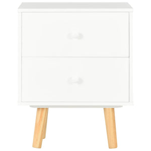 vidaXL Nightstands 2 pcs. White 40 x 30 x 50 cm Solid Pine Wood
