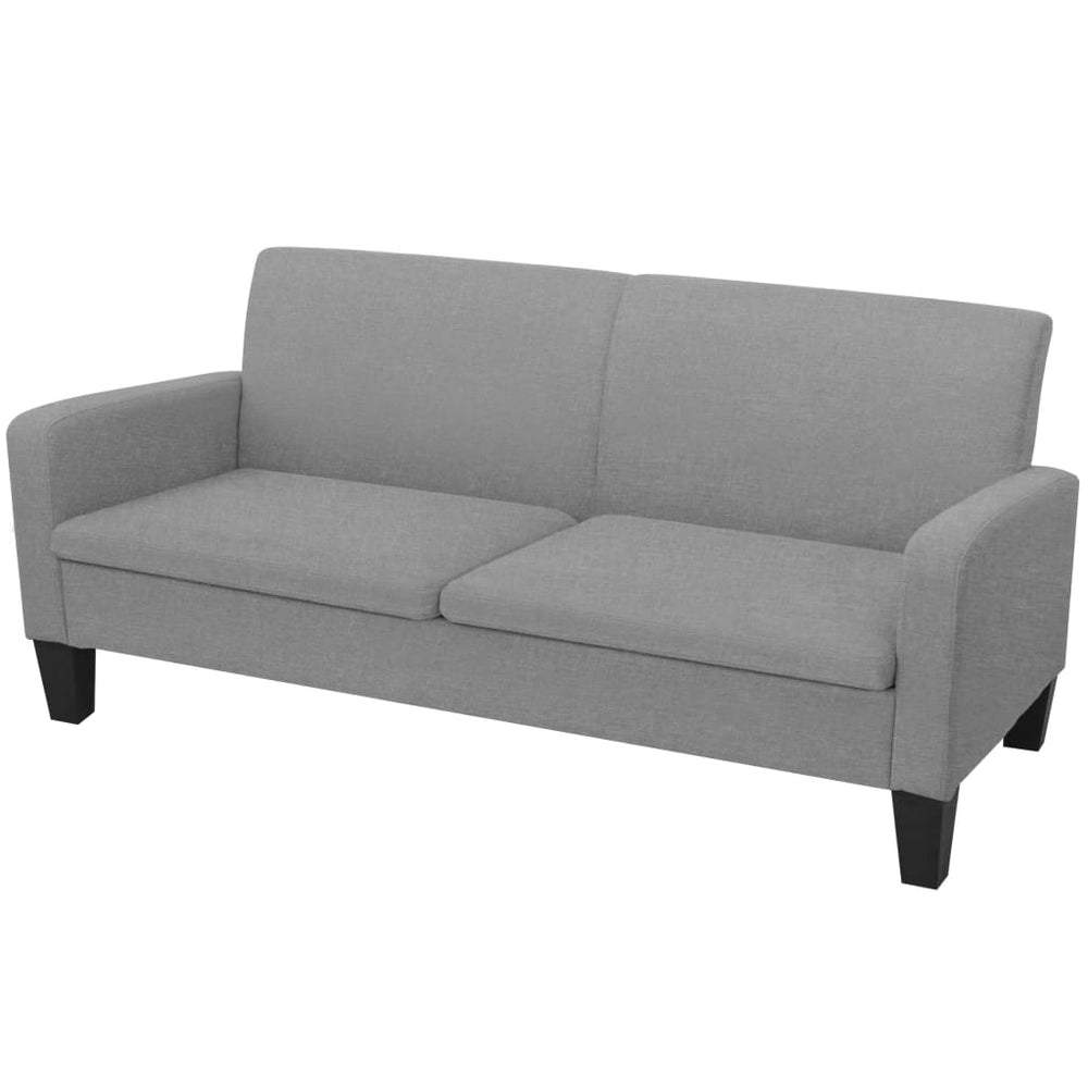 vidaXL 2-Seater Sofa Set Fabric Light Grey