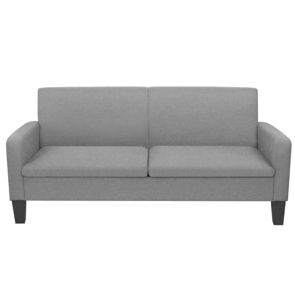 vidaXL 2-Seater Sofa Set Fabric Light Grey