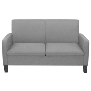 vidaXL 2-Seater Sofa Set Fabric Light Grey