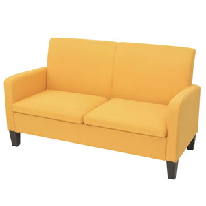 vidaXL 2-Piece Sofa Set Fabric Yellow