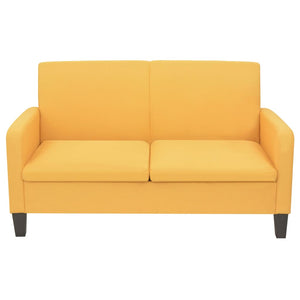 vidaXL 2-Piece Sofa Set Fabric Yellow