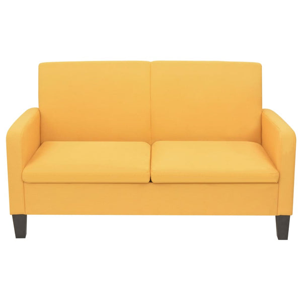 vidaXL 2-Piece Sofa Set Fabric Yellow