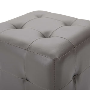 vidaXL Poufs 2 pcs. Grey 30x30x30 cm Faux Leather