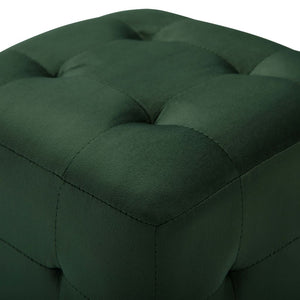 vidaXL Pouf 2 pcs Green 30x30x30 cm Velvet Fabric