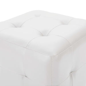 vidaXL Ottoman 2 pcs White 30x30x30 cm Faux Leather