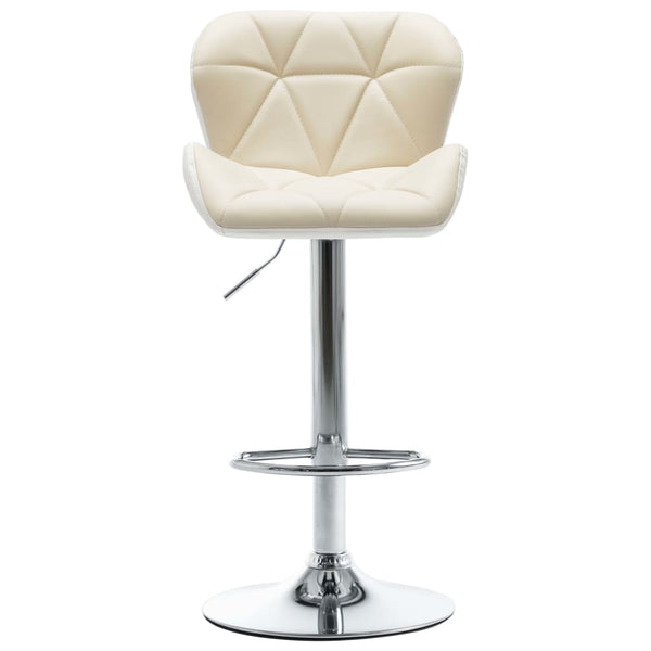 vidaXL Bar Stools 2 pcs Cream Faux Leather
