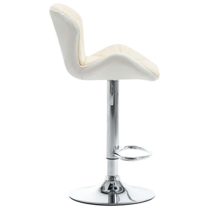 vidaXL Bar Stools 2 pcs Cream Faux Leather