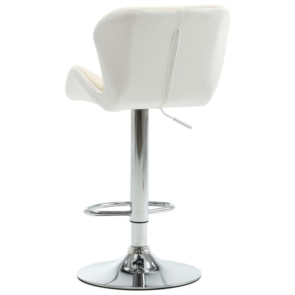 vidaXL Bar Stools 2 pcs Cream Faux Leather