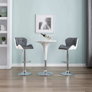 vidaXL Bar Stools 2 pcs Grey 44 x 48 x 105.5 cm Artificial Leather