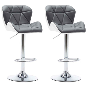 vidaXL Bar Stools 2 pcs Grey 44 x 48 x 105.5 cm Artificial Leather