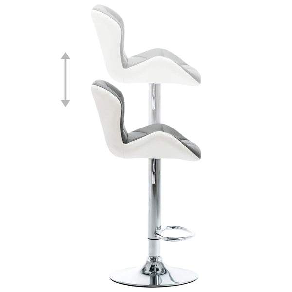 vidaXL Bar Stools 2 pcs Grey 44 x 48 x 105.5 cm Artificial Leather
