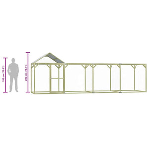 vidaXL Chicken Coop 6x1.5x2 m Impregnated Pinewood
