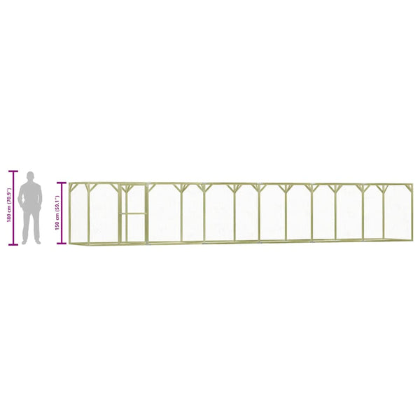 vidaXL Chicken Coop 1.5x9x1.5 m Impregnated Pine Wood