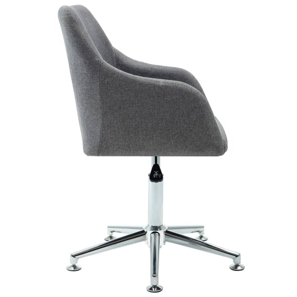 vidaXL Swivel Dining Chairs 6 pcs Light Gray Fabric