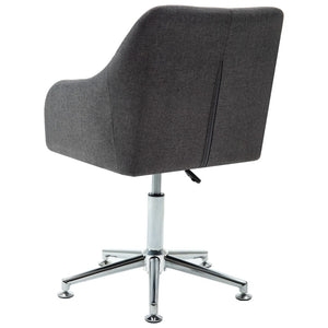vidaXL Swivel Dining Chairs 6 pcs Dark Grey Fabric