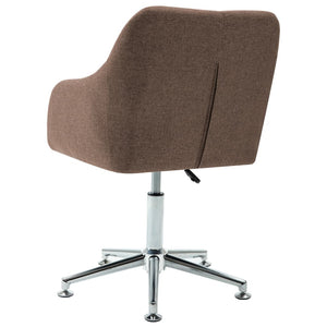 vidaXL Swivel Dining Chairs 4 pcs Brown Fabric