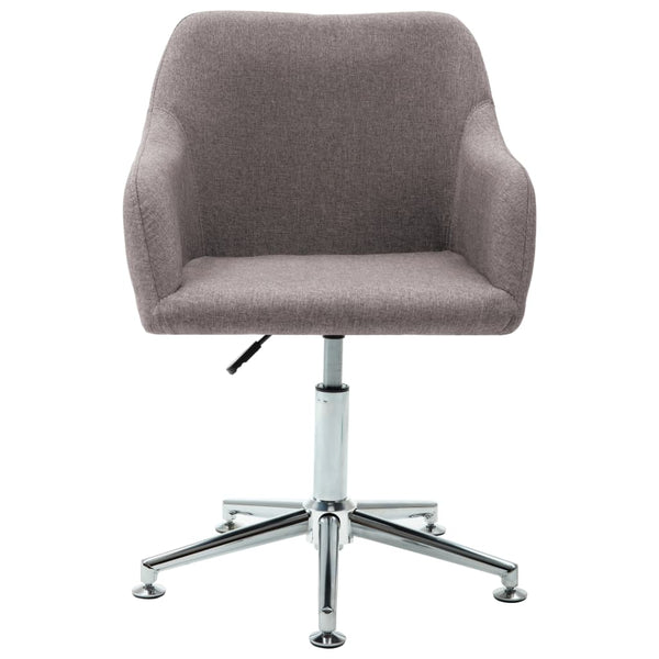 vidaXL Swivel Dining Chairs 4 pcs Taupe Fabric