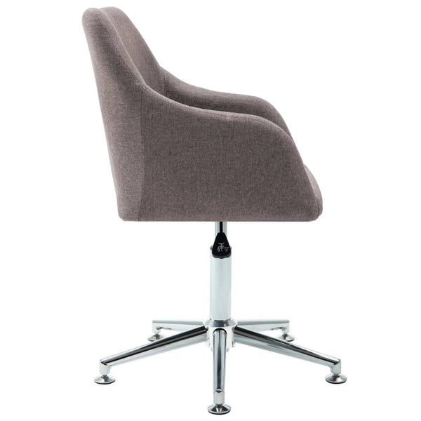 vidaXL Swivel Dining Chairs 4 pcs Taupe Fabric