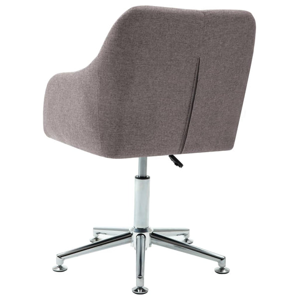 vidaXL Swivel Dining Chairs 4 pcs Taupe Fabric