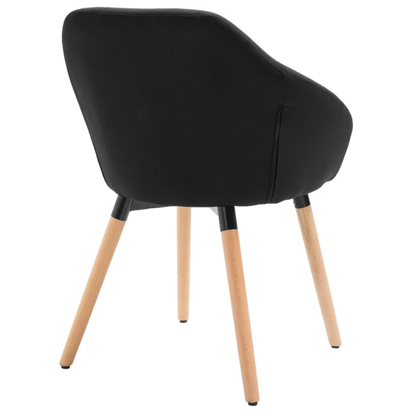 vidaXL Dining Chairs 4 pcs Black Fabric