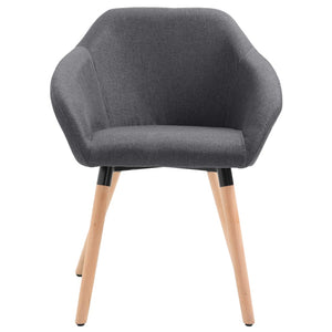 vidaXL Dining Chairs 6 pcs Dark Grey Fabric