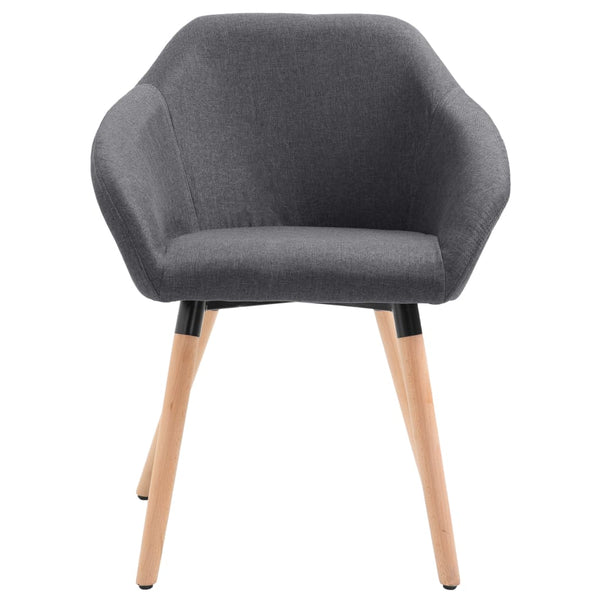 vidaXL Dining Chairs 6 pcs Dark Grey Fabric