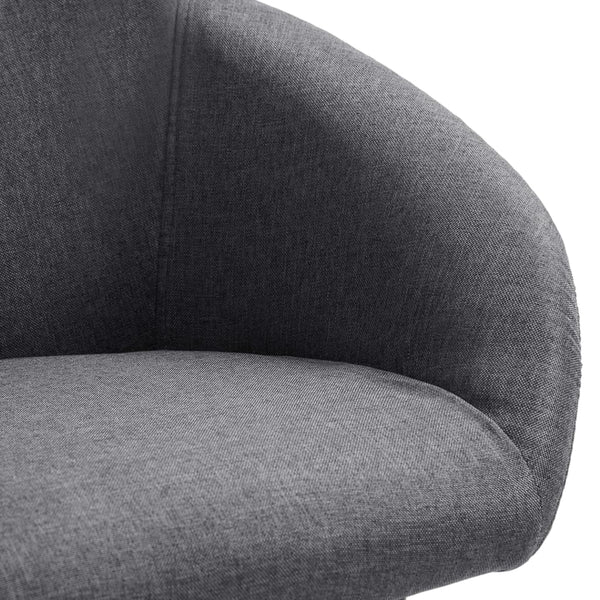 vidaXL Dining Chairs 6 pcs Dark Grey Fabric