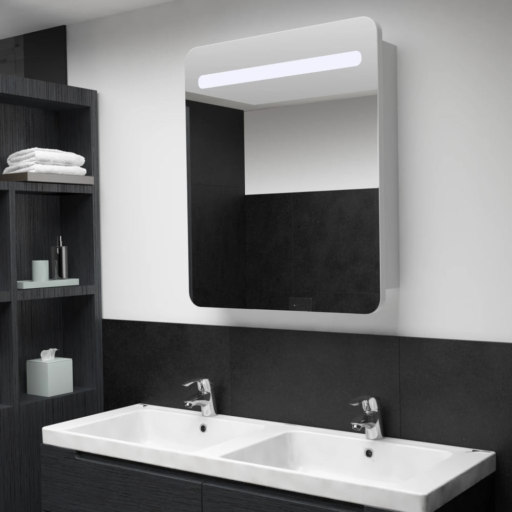 vidaXL LED Mirror Cabinet 68x9x80 cm
