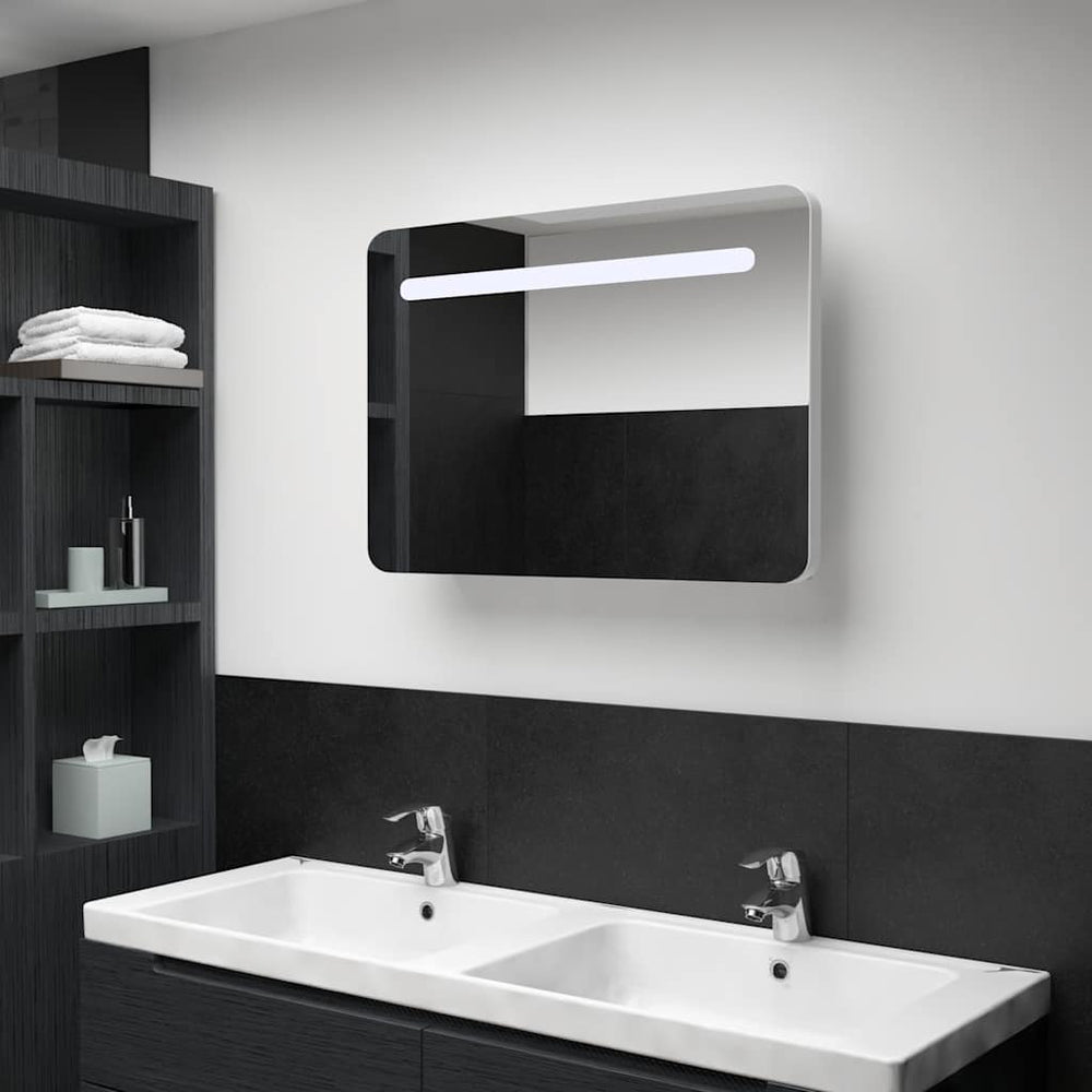 vidaXL LED Mirror Cabinet 80x9.5x55 cm