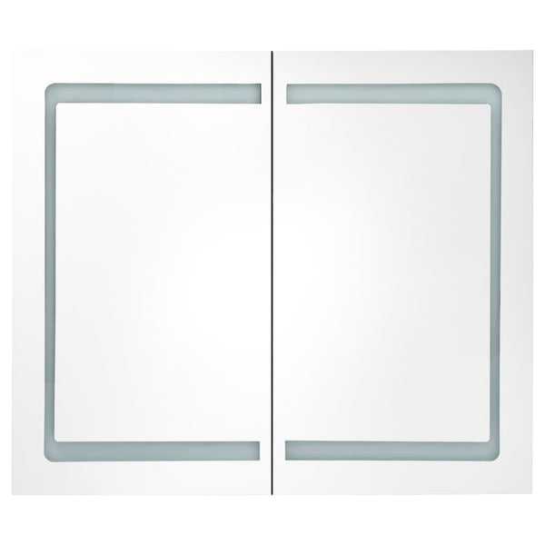 vidaXL LED Mirror Cabinet 80x12.2x68 cm