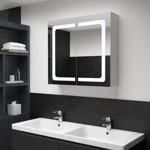 vidaXL LED Mirror Cabinet 80x12.2x68 cm