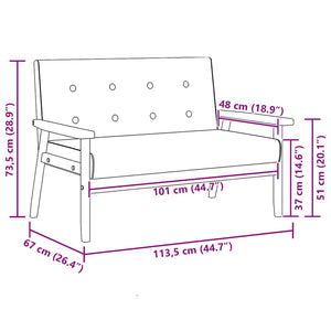vidaXL 3-Piece Sofa Set Black Faux Leather