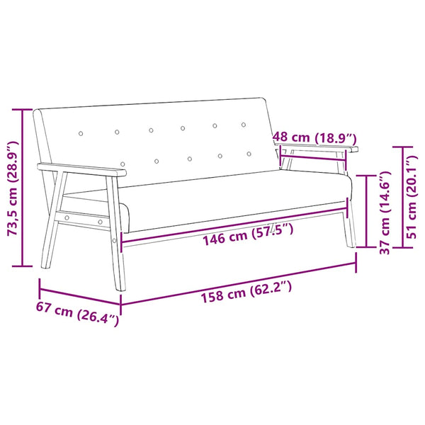 vidaXL 3-Piece Sofa Set Black Faux Leather