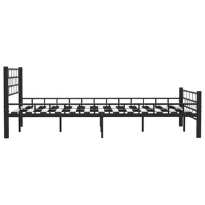vidaXL Bed Frame Black Steel 140x200 cm