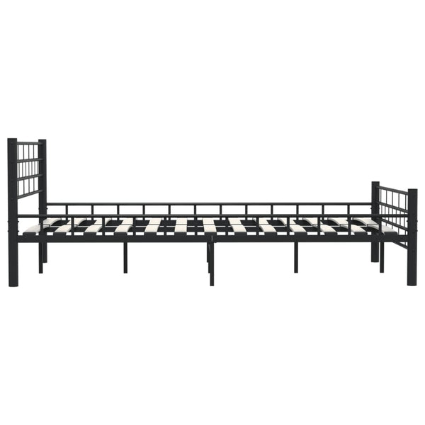 vidaXL Bed Frame Black Steel 140x200 cm
