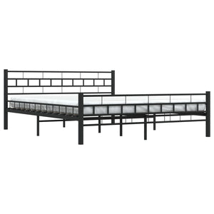 vidaXL Bed Frame Black Steel 160x200 cm