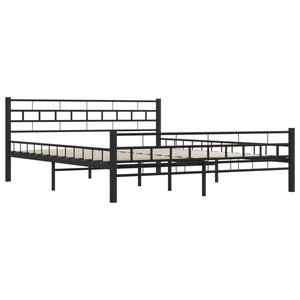 vidaXL Bed Frame Black Steel 160x200 cm