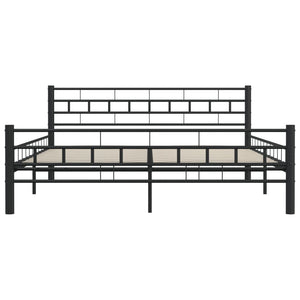 vidaXL Bed Frame Black Steel 160x200 cm