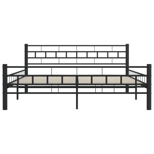 vidaXL Bed Frame Black Steel 160x200 cm