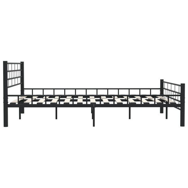 vidaXL Bed Frame Black Steel 160x200 cm